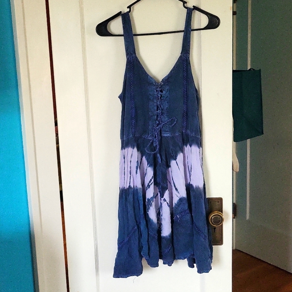 Small tie die beach dress